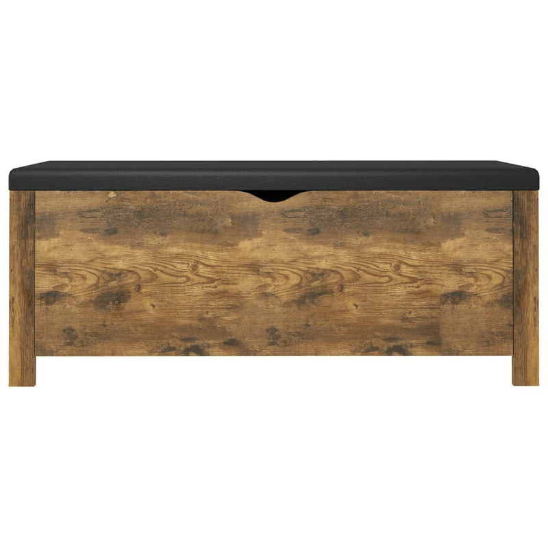 Storage Box with Cushion Smoked Oak 105x40x45 cm Payday Deals