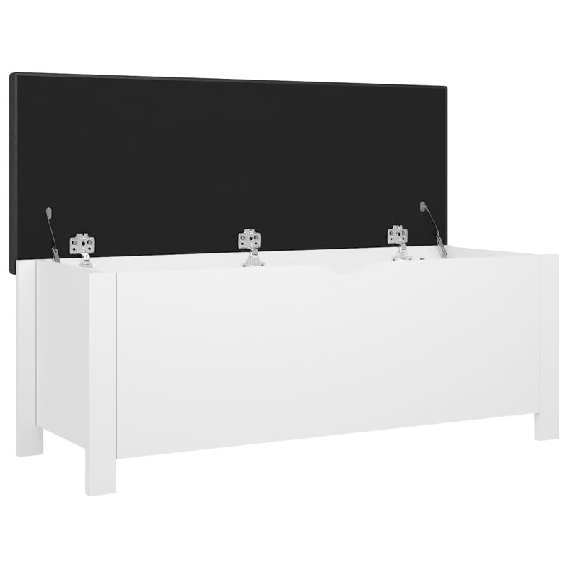 Storage Box with Cushion White 105x40x45 cm Payday Deals