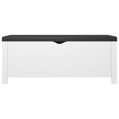 Storage Box with Cushion White 105x40x45 cm Payday Deals