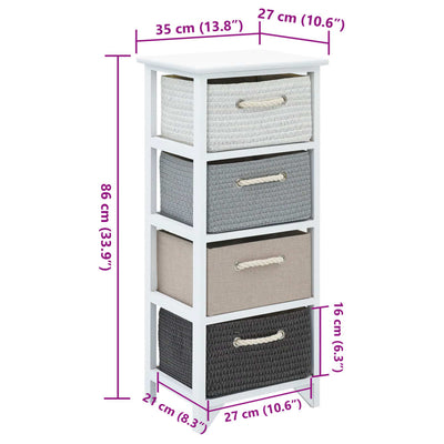 Storage Cabinet 4 Drawers Wood Payday Deals