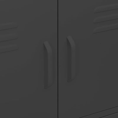 Storage Cabinet Black 80x35x101.5 cm Steel Payday Deals