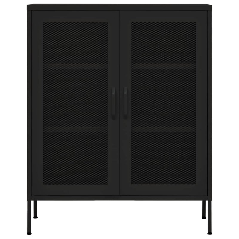 Storage Cabinet Black 80x35x101.5 cm Steel Payday Deals