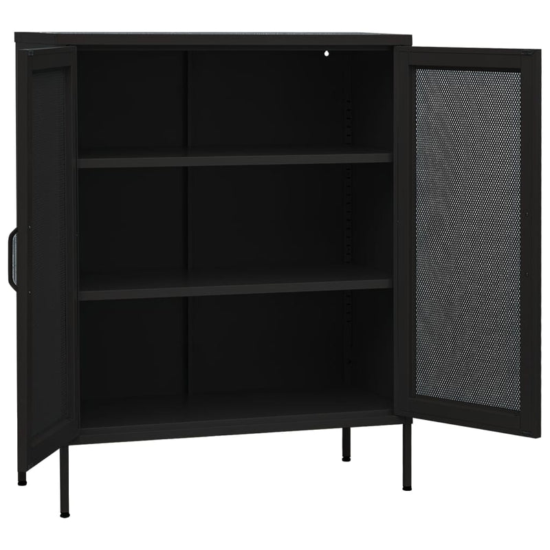 Storage Cabinet Black 80x35x101.5 cm Steel Payday Deals