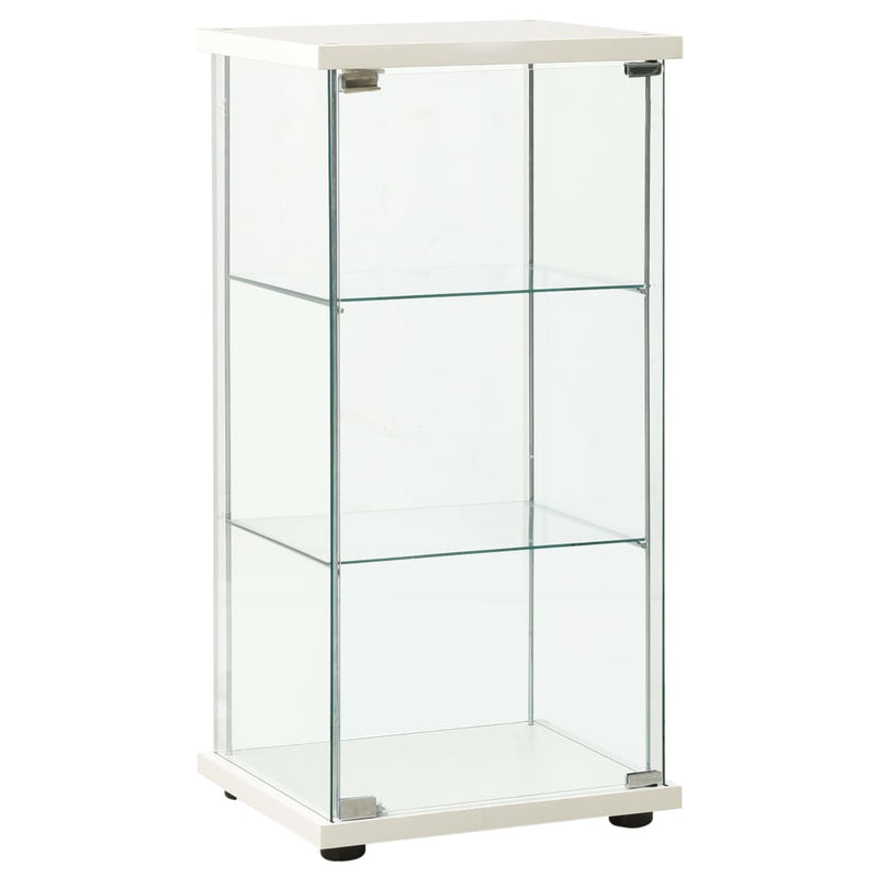Storage Cabinet Tempered Glass White Payday Deals