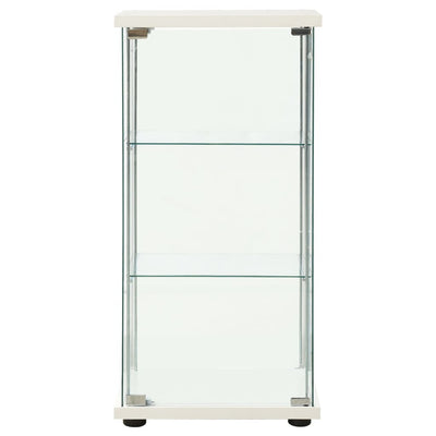 Storage Cabinet Tempered Glass White Payday Deals