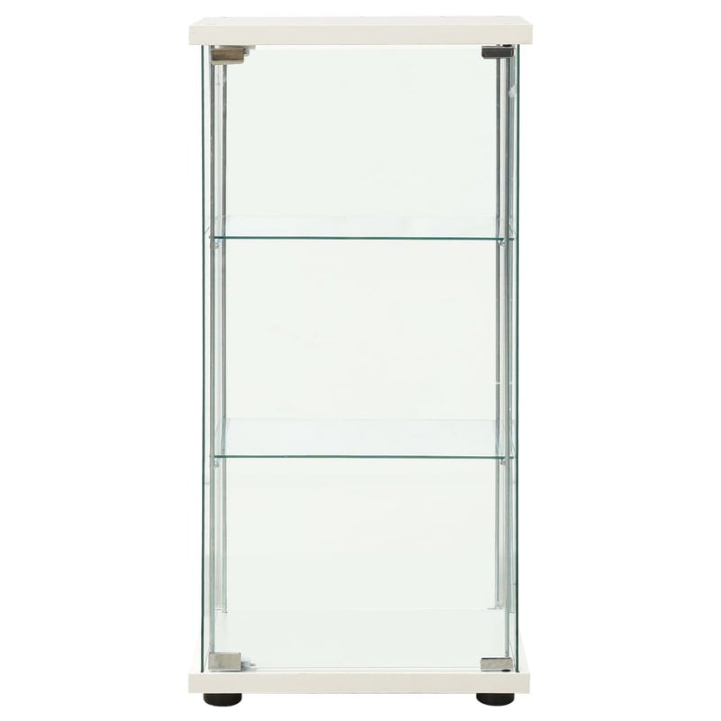 Storage Cabinet Tempered Glass White Payday Deals