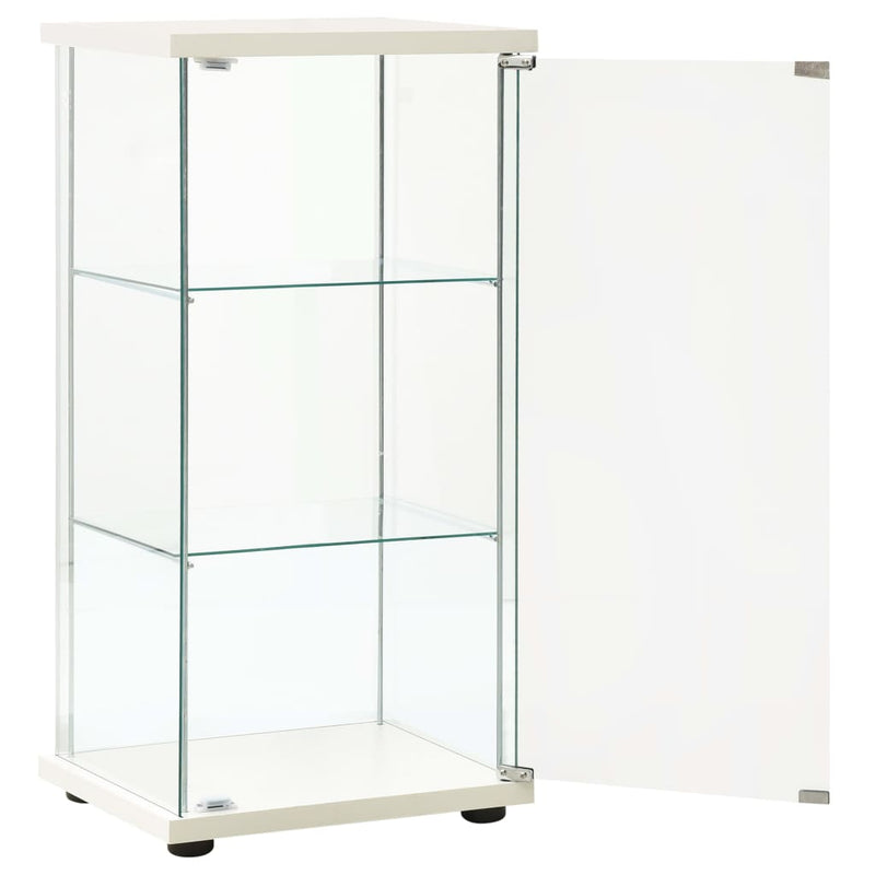 Storage Cabinet Tempered Glass White Payday Deals