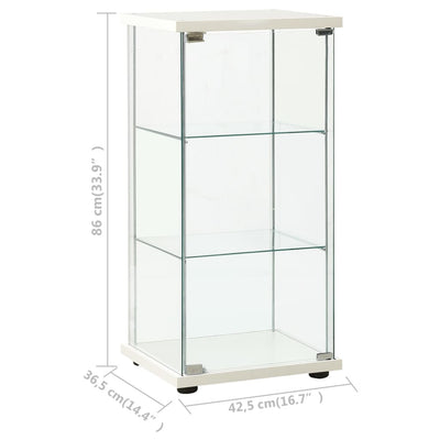 Storage Cabinet Tempered Glass White Payday Deals