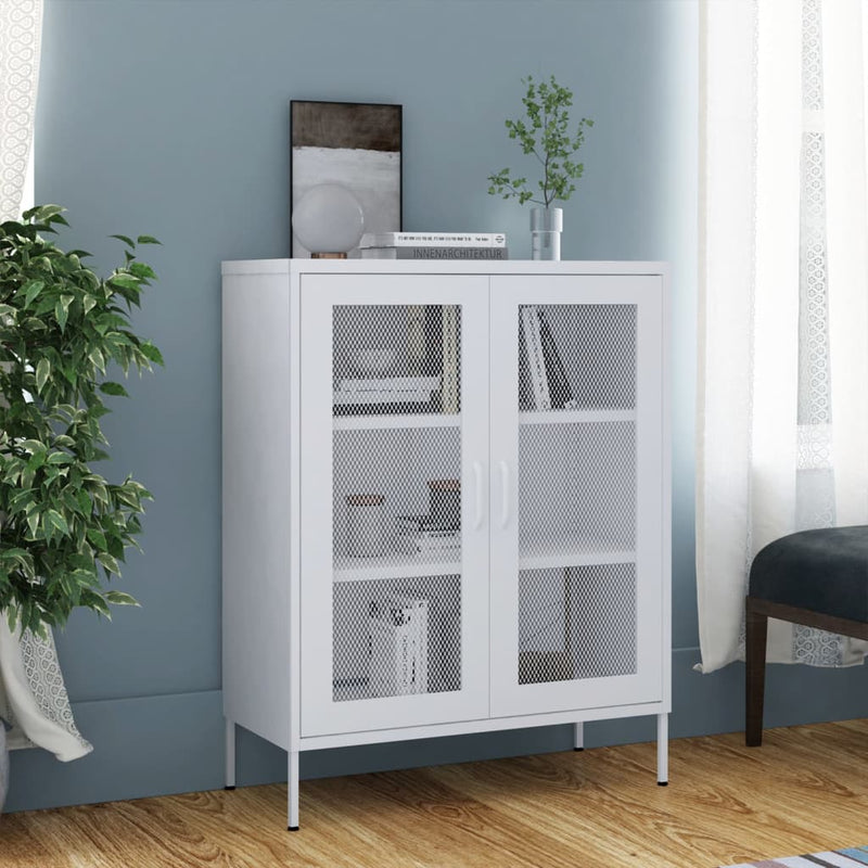 Storage Cabinet White 80x35x101.5 cm Steel Payday Deals