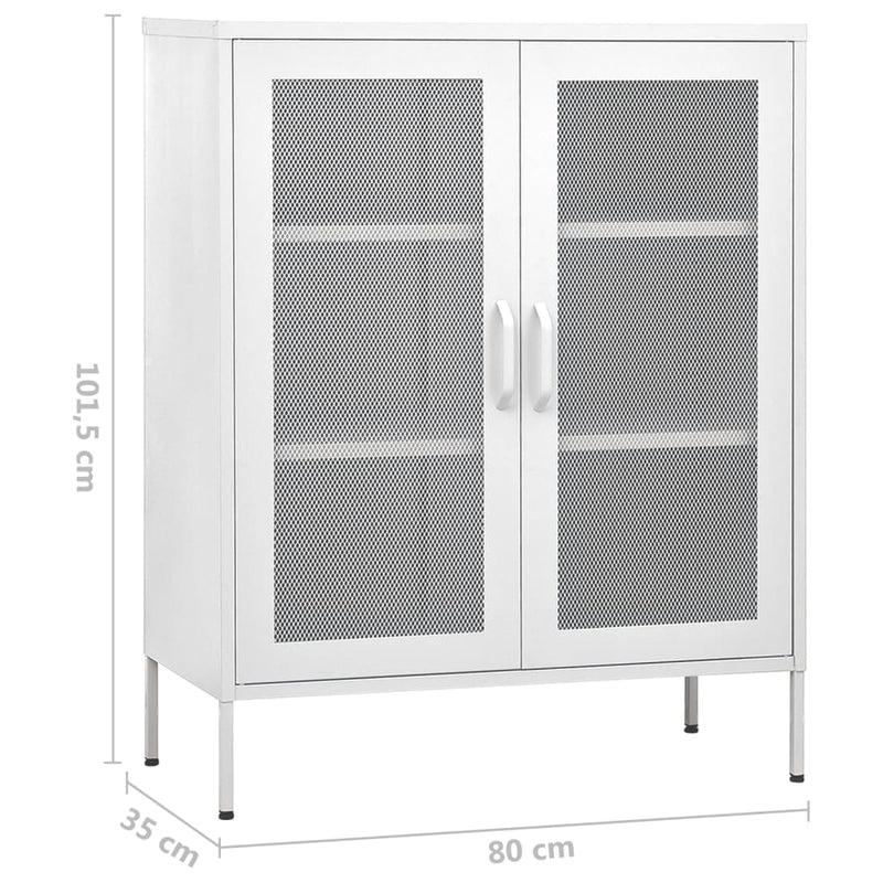 Storage Cabinet White 80x35x101.5 cm Steel Payday Deals