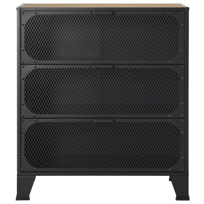 Storage Cabinets 2 pcs Rustic Brown 72x36x82 cm Metal and MDF Payday Deals