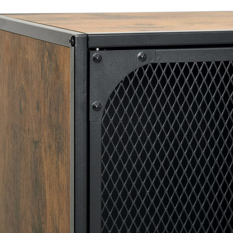Storage Cabinets 2 pcs Rustic Brown 72x36x82 cm Metal and MDF Payday Deals