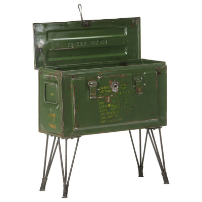 Storage Trunk Military Style 68x24x66 cm Iron Payday Deals
