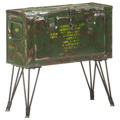 Storage Trunk Military Style 68x24x66 cm Iron Payday Deals