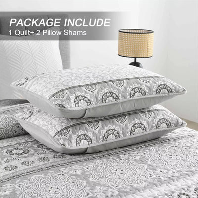 Striking Quilted coverlet and pillowcovers set: Make a Bold Impact - Queen size Payday Deals