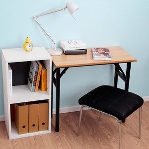 Sturdy and Heavy Duty Foldable Office Computer Desk (Teak, 80cm) Payday Deals