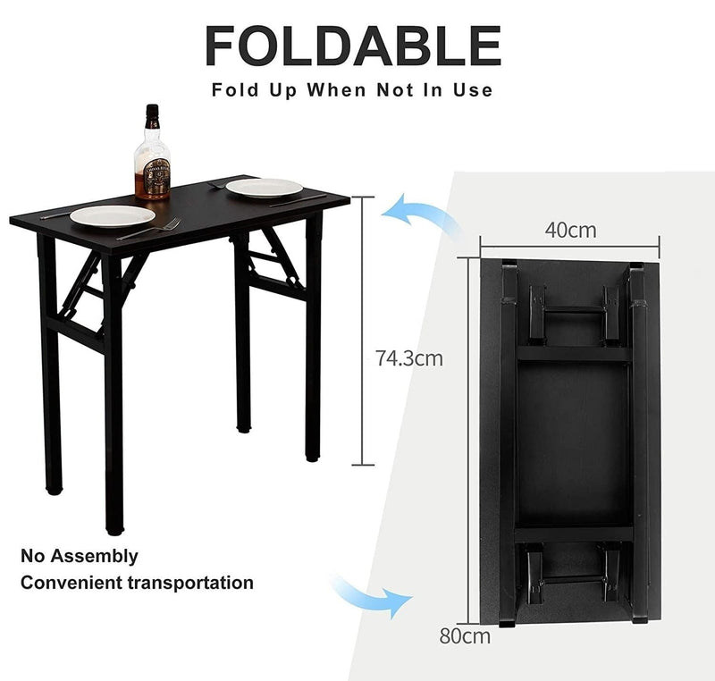 Sturdy and Heavy Duty Foldable Office Computer Desk (Walnut, 80cm) Payday Deals