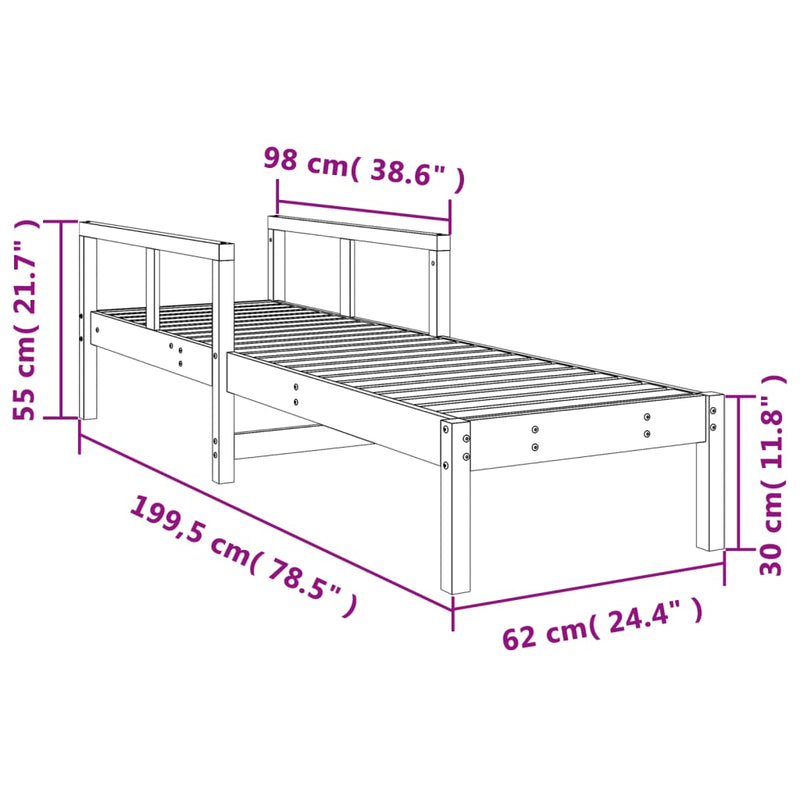 Sun Lounger 199.5x62x55 cm Solid Wood Douglas Payday Deals