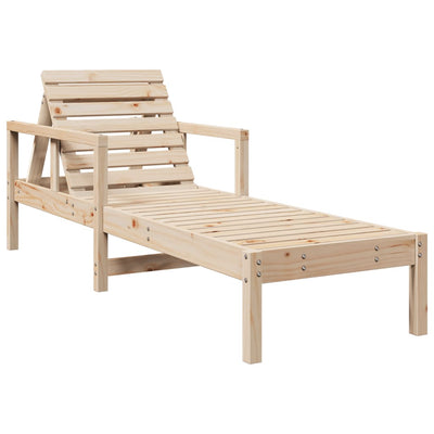 Sun Lounger 199.5x62x55 cm Solid Wood Pine Payday Deals