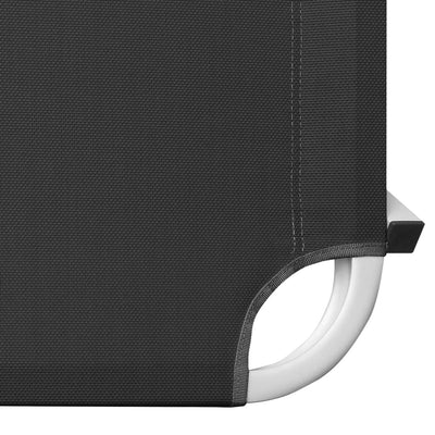 Sun Lounger Aluminium and Textilene Black Payday Deals