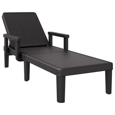 Sun Lounger Black 159x68x83.5 cm Polypropylene Payday Deals