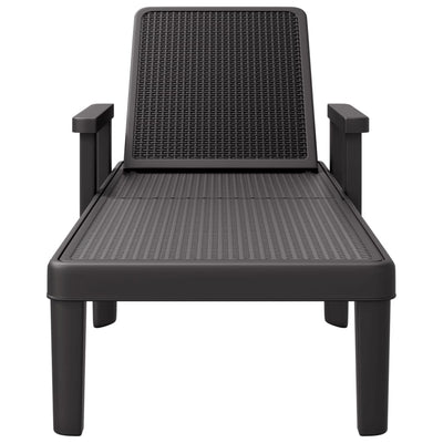 Sun Lounger Black 159x68x83.5 cm Polypropylene Payday Deals