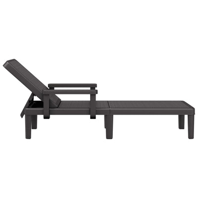 Sun Lounger Black 159x68x83.5 cm Polypropylene Payday Deals