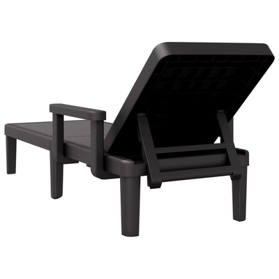 Sun Lounger Black 159x68x83.5 cm Polypropylene Payday Deals