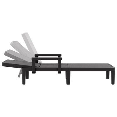 Sun Lounger Black 159x68x83.5 cm Polypropylene Payday Deals