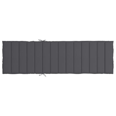 Sun Lounger Cushion Anthracite 200x50x3 cm Fabric Payday Deals