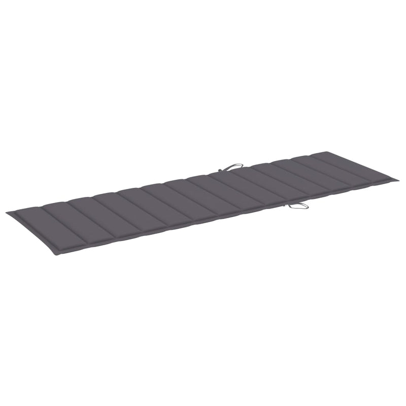 Sun Lounger Cushion Anthracite 200x70x3 cm Fabric Payday Deals