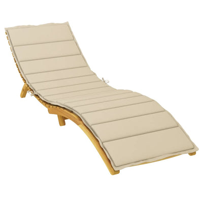 Sun Lounger Cushion Beige 200x50x3 cm Fabric Payday Deals
