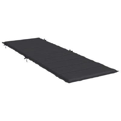 Sun Lounger Cushion Black 186x58x3cm Oxford Fabric Payday Deals
