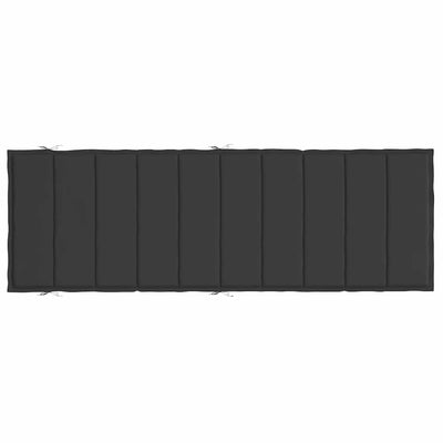 Sun Lounger Cushion Black 186x58x3cm Oxford Fabric Payday Deals