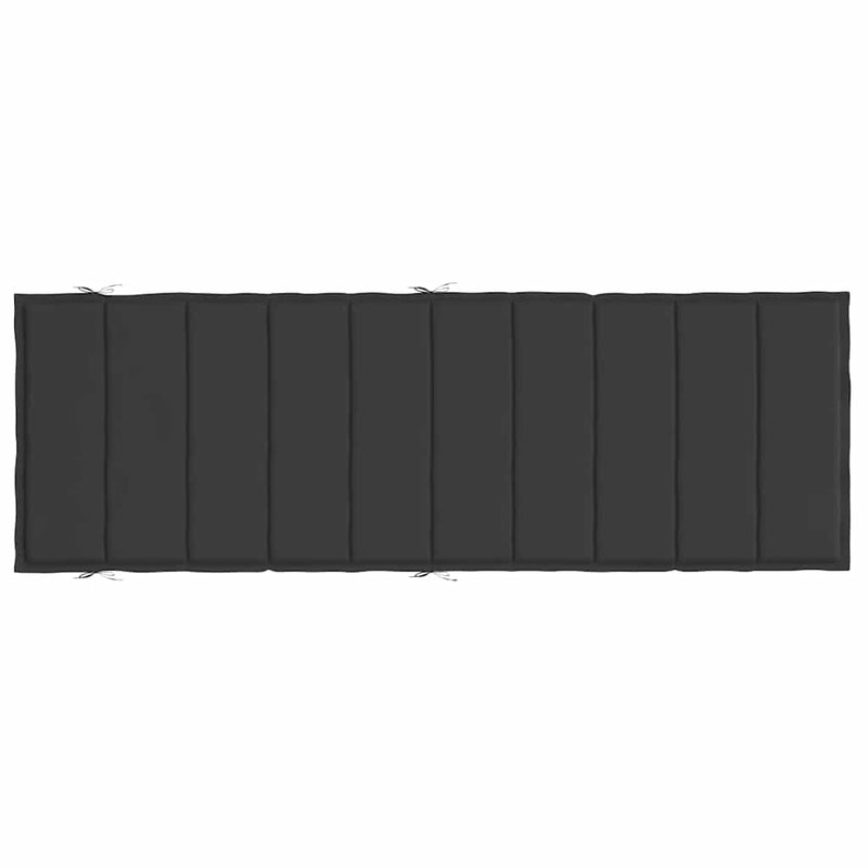 Sun Lounger Cushion Black 186x58x3cm Oxford Fabric Payday Deals