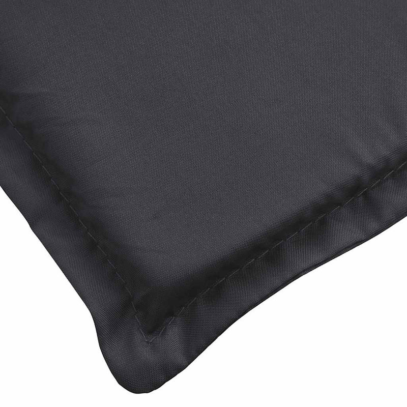 Sun Lounger Cushion Black 186x58x3cm Oxford Fabric Payday Deals