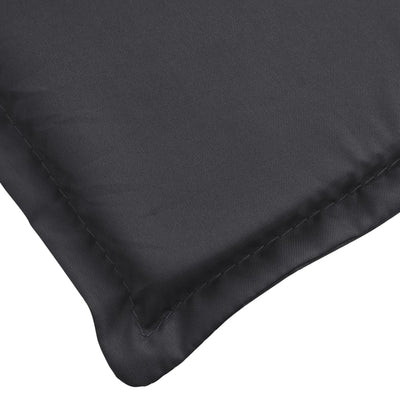 Sun Lounger Cushion Black 200x70x3cm Oxford Fabric Payday Deals