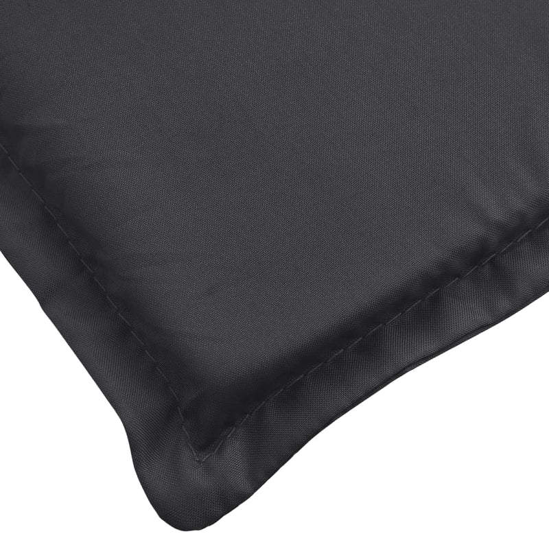 Sun Lounger Cushion Black 200x70x3cm Oxford Fabric Payday Deals
