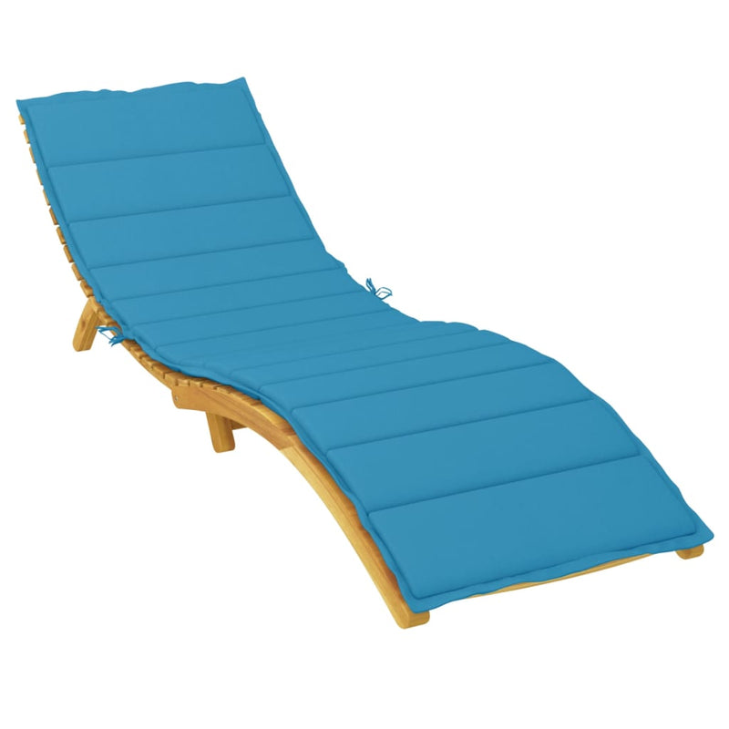 Sun Lounger Cushion Blue 200x50x3 cm Fabric Payday Deals