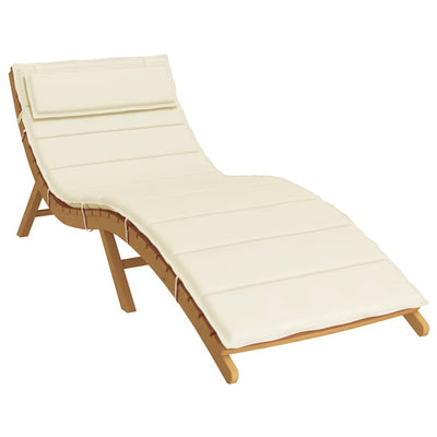 Sun Lounger Cushion Cream 180x60x3 cm Oxford Fabric Payday Deals