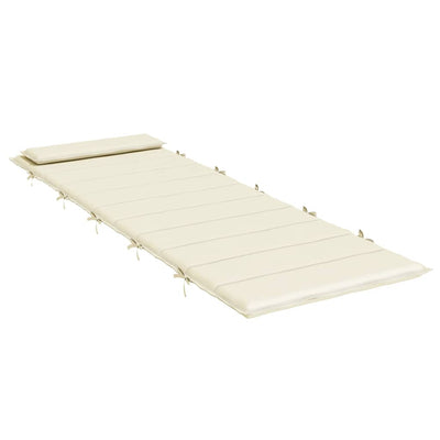Sun Lounger Cushion Cream 180x60x3 cm Oxford Fabric Payday Deals