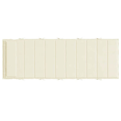 Sun Lounger Cushion Cream 180x60x3 cm Oxford Fabric Payday Deals
