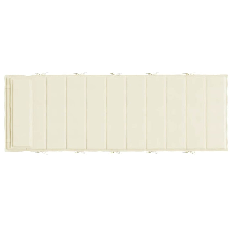Sun Lounger Cushion Cream 180x60x3 cm Oxford Fabric Payday Deals