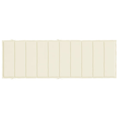 Sun Lounger Cushion Cream 186x58x3cm Oxford Fabric Payday Deals