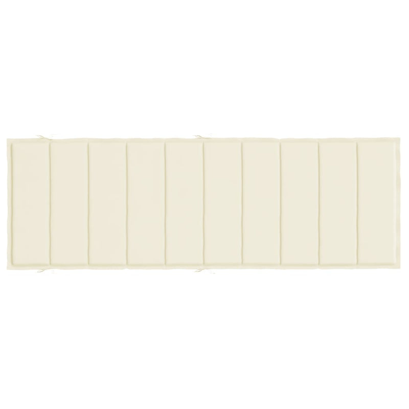 Sun Lounger Cushion Cream 186x58x3cm Oxford Fabric Payday Deals