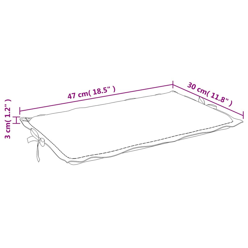 Sun Lounger Cushion Cream 186x58x3cm Oxford Fabric Payday Deals