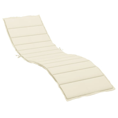Sun Lounger Cushion Cream 200x70x3cm Oxford Fabric Payday Deals