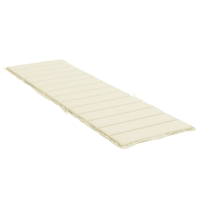 Sun Lounger Cushion Cream 200x70x3cm Oxford Fabric Payday Deals