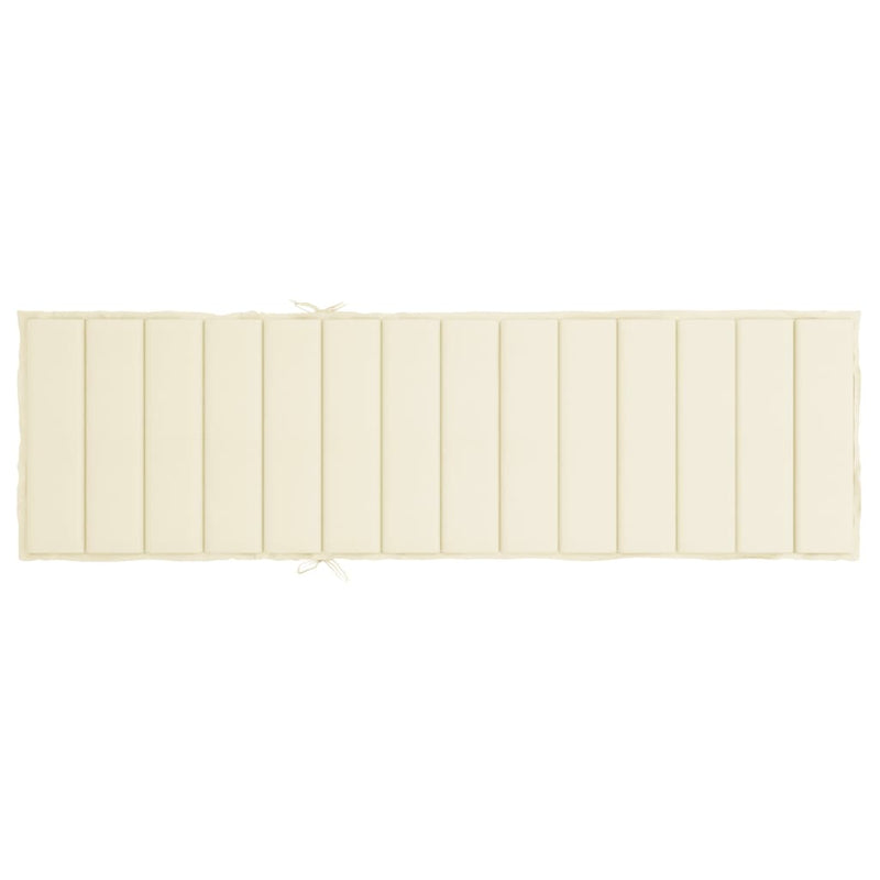 Sun Lounger Cushion Cream 200x70x3cm Oxford Fabric Payday Deals