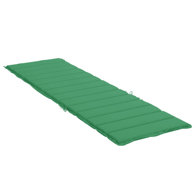 Sun Lounger Cushion Green 200x60x3 cm Fabric Payday Deals